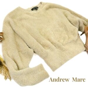 Andrew Marc Women's Gold Cream Sweater Sz M